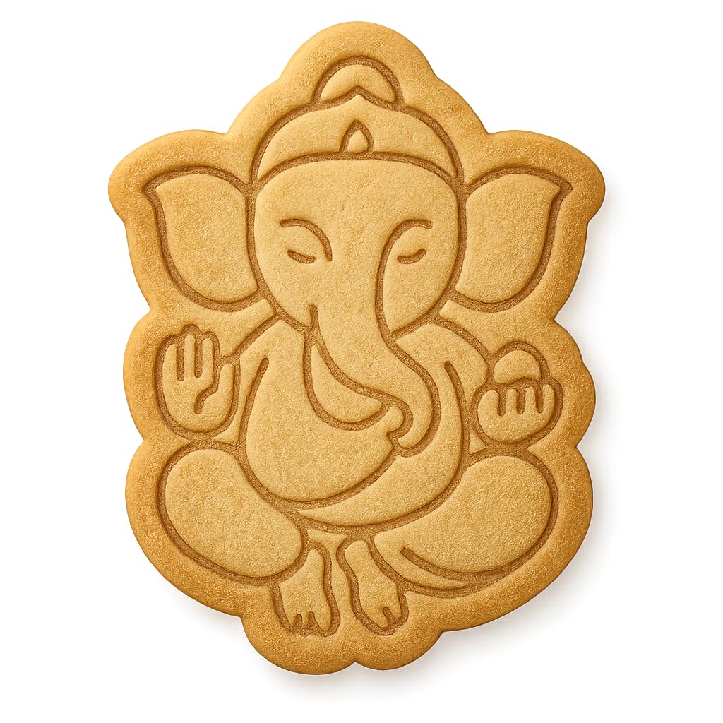 Ganesha Blessings Cookie Cutter - 4x3" Creative Kitchen Design Set