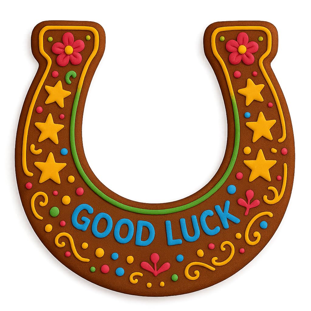 Horseshoe Cookie Cutter & Stamp Set (4x4") - Lucky Baking Tool for Western and Rustic Themes