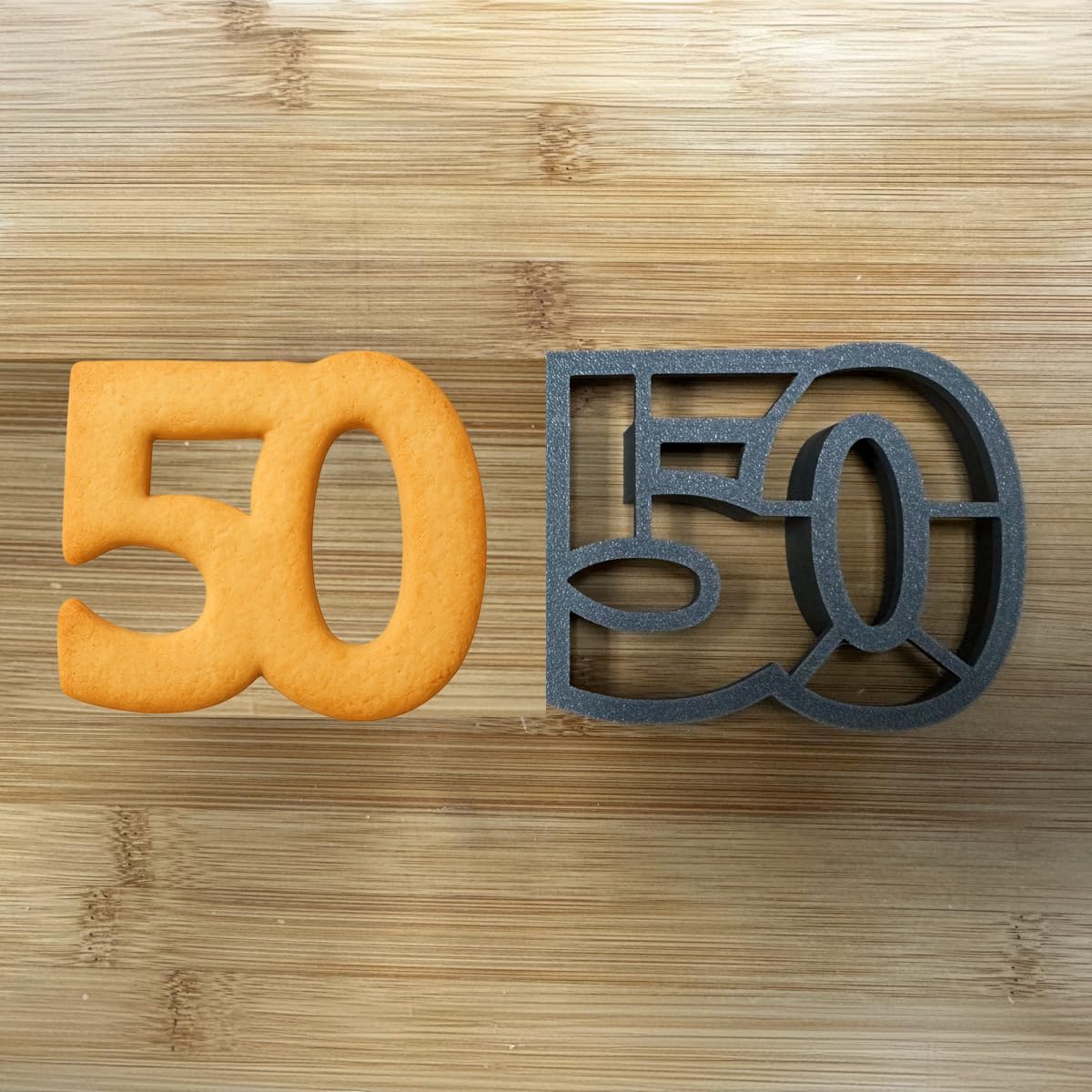 Mighty Gadget Number 50 Cookie Cutter (3x4") - Made in USA by Mighty Gadget - Perfect for 50th Birthdays and Anniversaries