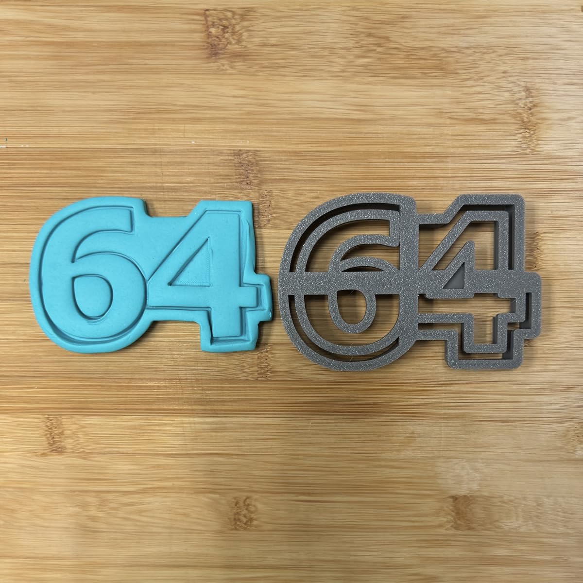 64 cookie cutter - Perfect for Milestone Celebrations (3x4.3") Made in the USA by Mighty Gadget