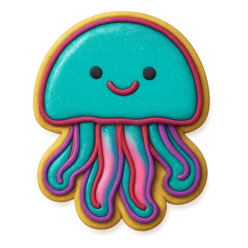 Jolly Jellyfish Cookie Cutter - 4x3.2" Creative Baking Fun Design