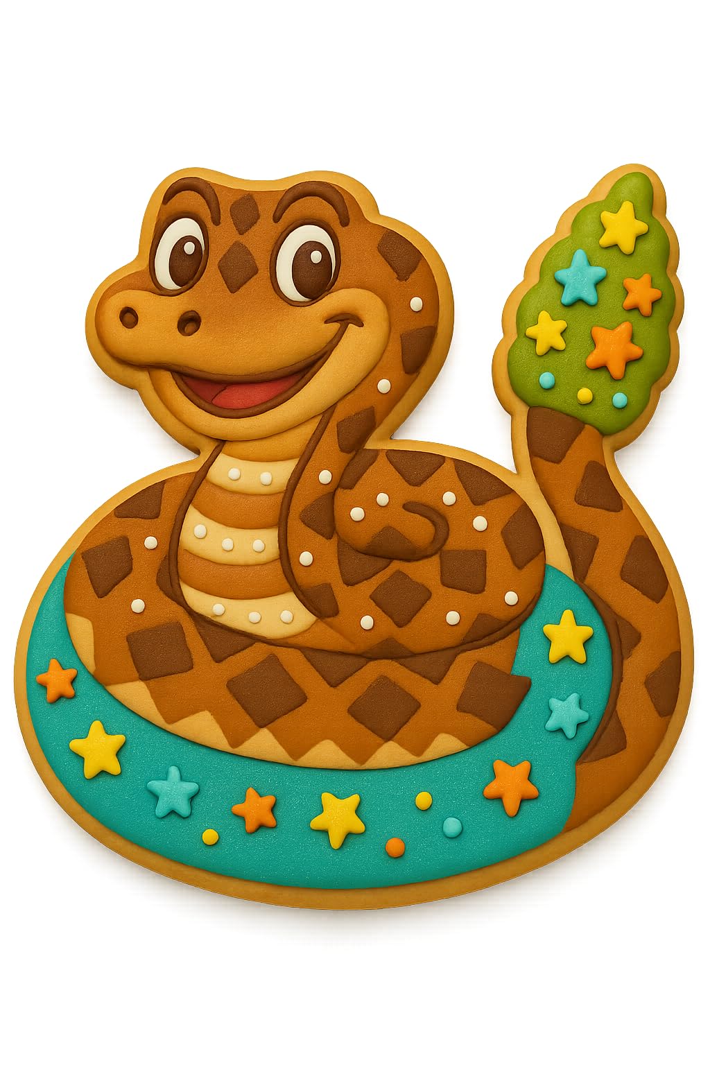 Mighty Gadget Coiled Rattlesnake Cookie Cutter - 4x3.74", Cute and Fun Animal Cookie Mold for Kids & Adults (Random Color)