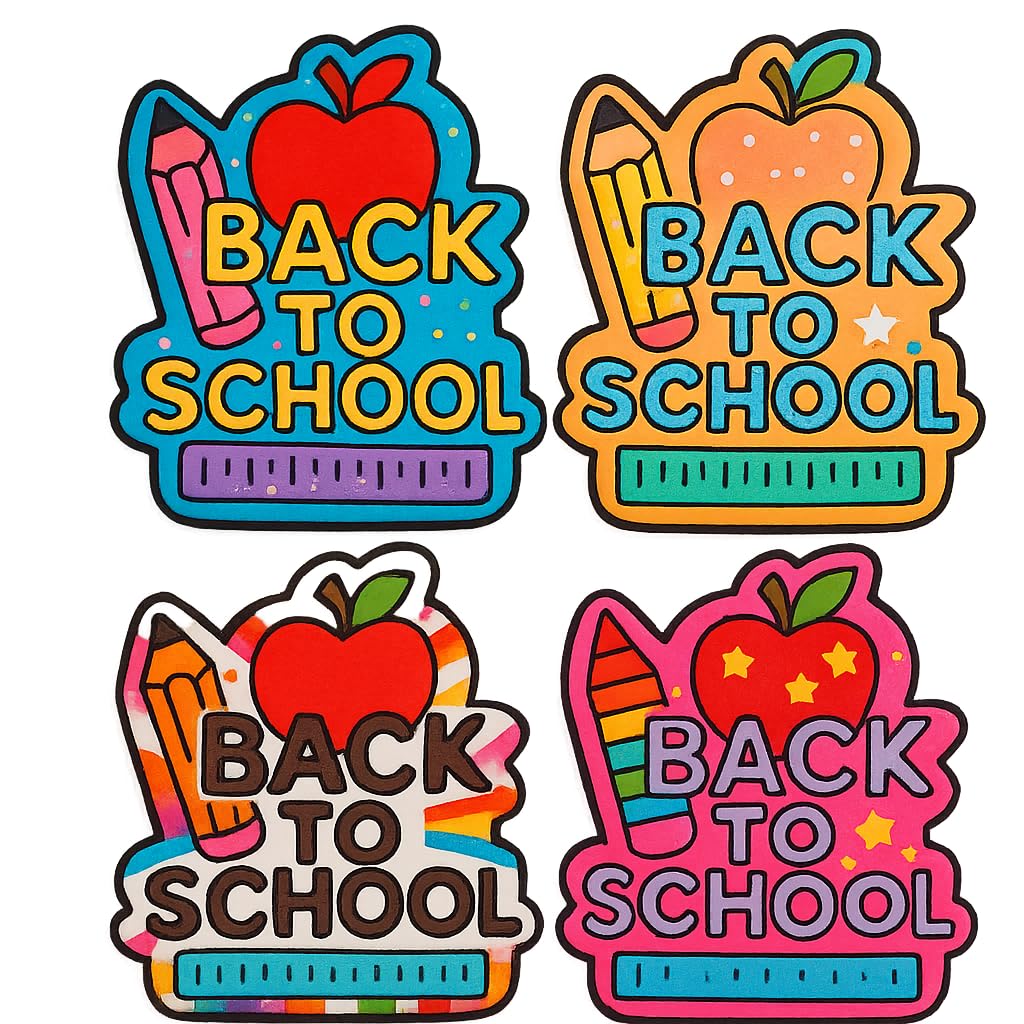 Mighty Gadget Back to School Cookie Cutter & Stamp - 4x3" Educational Design for School Events (Random Color)