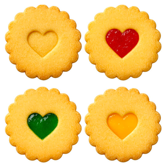 Round Scalloped Heart Linzer Cookie Cutter-4x4" Creative Baking Fun