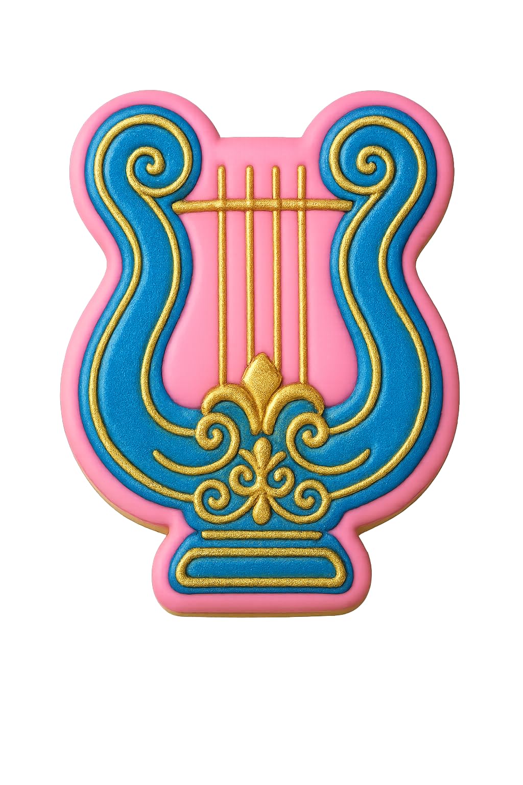Elegant Harp Cookie Cutter - 4x3" Premium Musical Kitchen Baking Tool