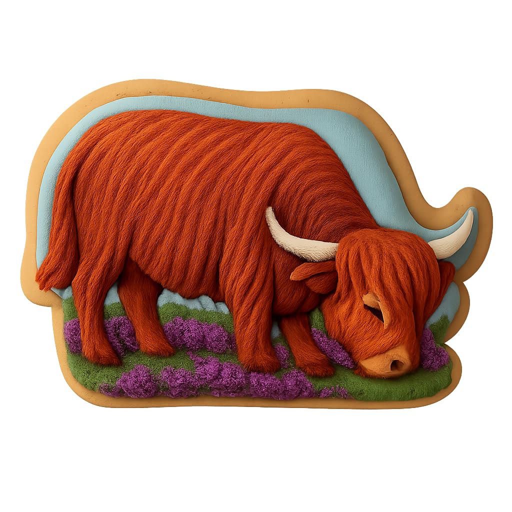 Heather Grazing Coos Cookie Cutter - 4x2.8" Premium Kitchen Baking