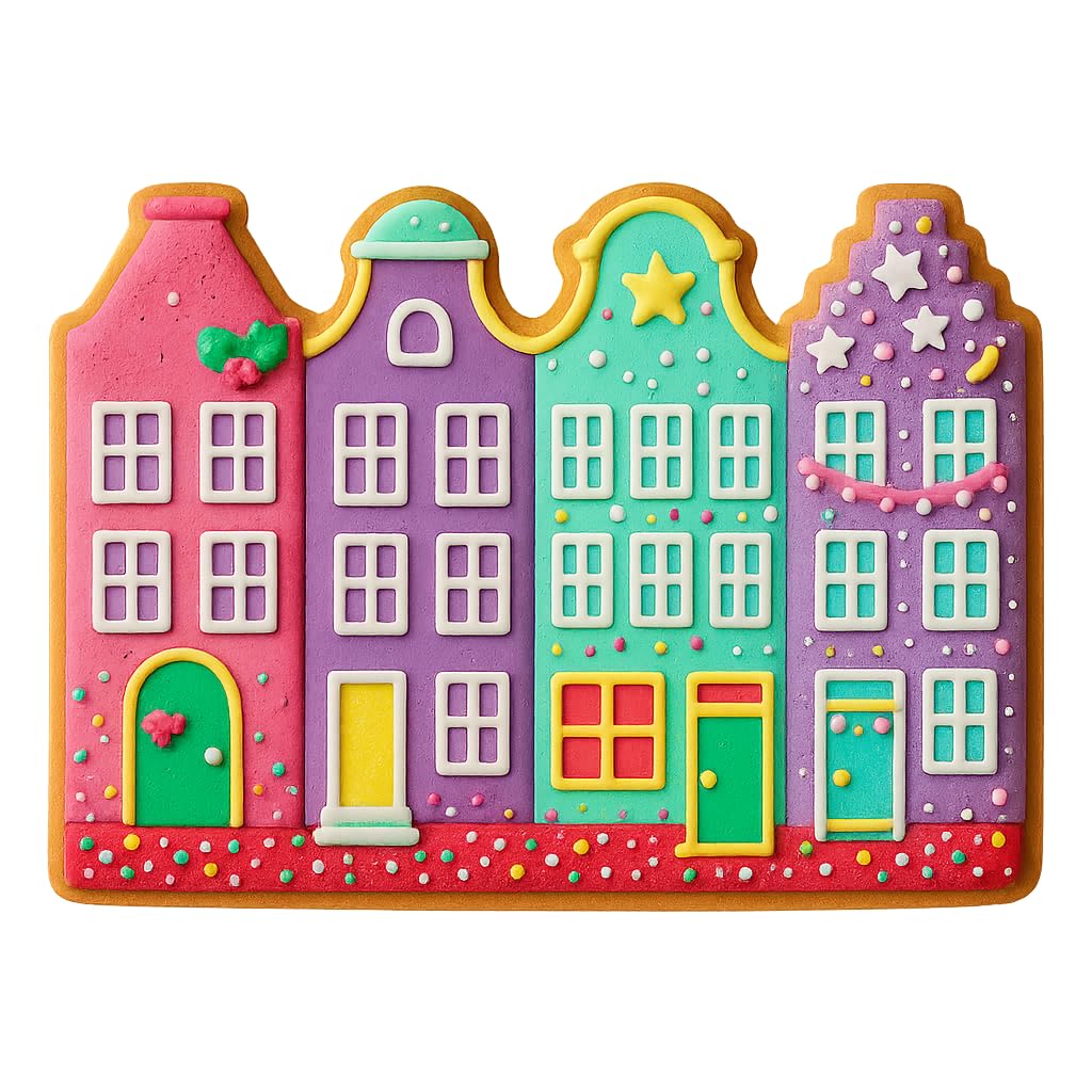 Architectural Amsterdam Houses Cookie Cutter - 4x3.14" Creative Kitchen Design