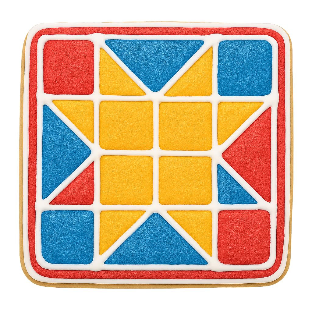 Geometric Quilt Block Cookie Cutter - 4x4" Premium Baking Tool