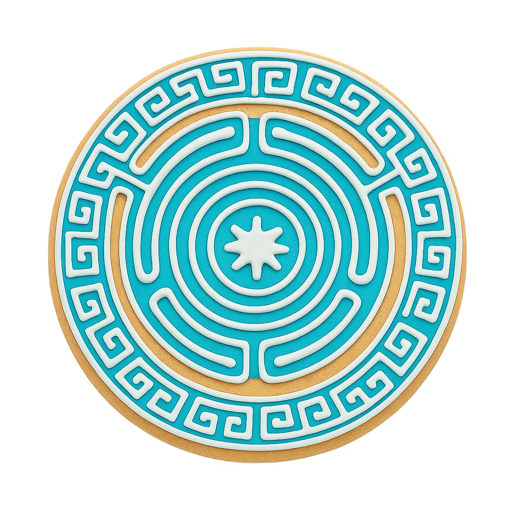 Mighty Gadget Hecate Wheel Cookie Cutter & Stamp - 4x4" Witchcraft Pagan Symbol Baking Mold (Random Color)