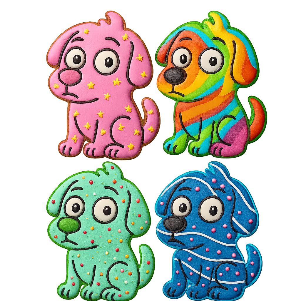 Mighty Gadget Playful Meme Dog Cookie Cutter & Stamp - 4x3.2" Perfect for Kids Baking & Pet-Themed Parties (Random Color)