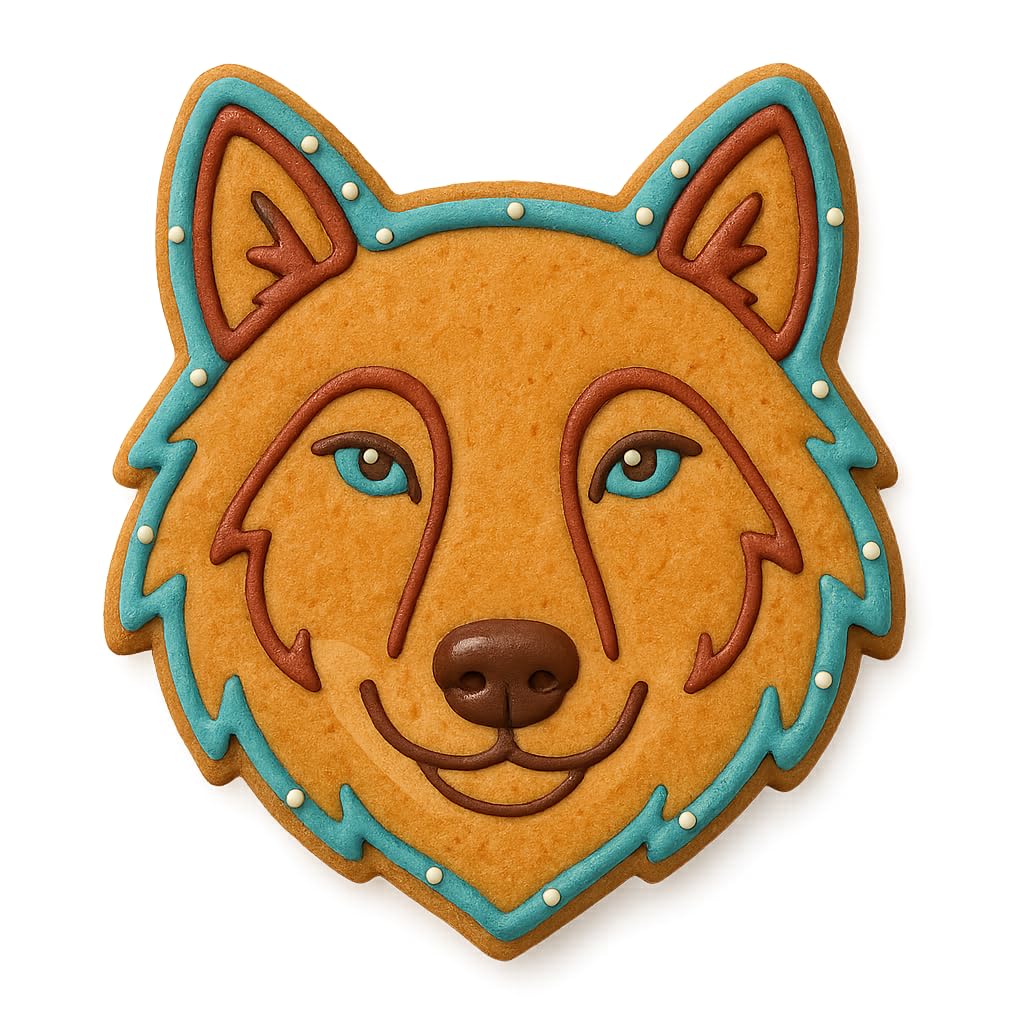 Majestic Wolf Cookie Cutter and Stamp Set - 4x3.36", Nature-Inspired Baking Mold for Animal Lovers (Random Color)