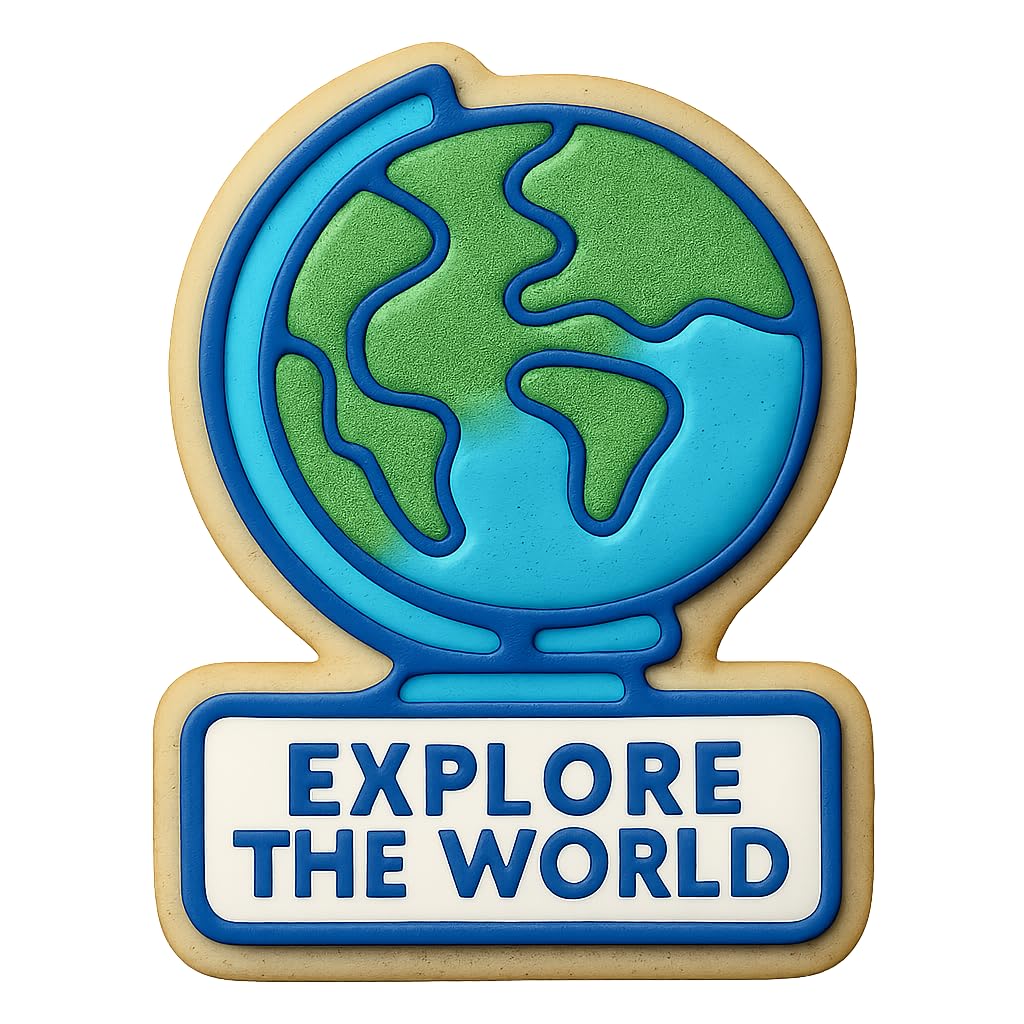 Explore the World Globe Cookie Cutter 4x5.3" Creative Baking Design