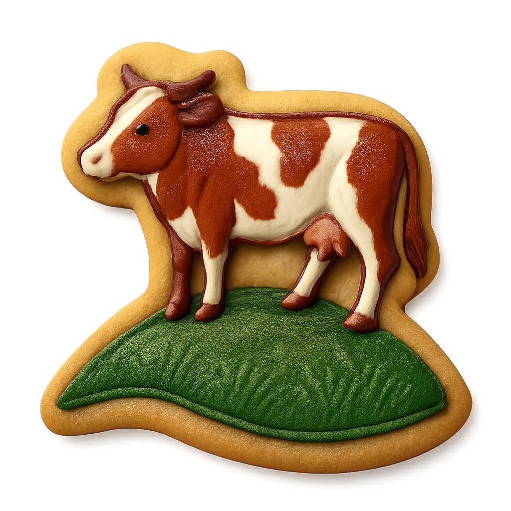 Hilltop Cow Cookie Cutter - 4x3" Creative Kitchen Premium Set