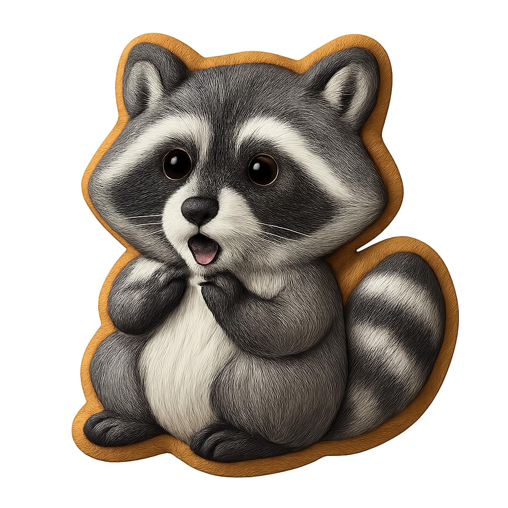 Hungry Raccoon Cookie Cutter - 2.8x4" Fun Kitchen Baking Tool