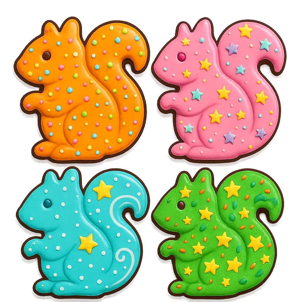 Mighty Gadget Squirrel Cookie Cutter & Stamp - 4x3.92" Delightful Animal Shape for Woodland-Themed Baking (Random Color)