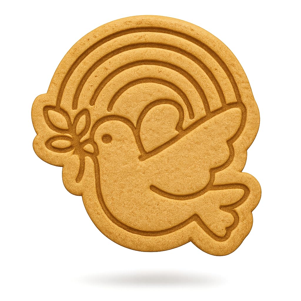 Dove Rainbow Covenant Cookie Cutter - 4x3.8" Creative Kitchen Design