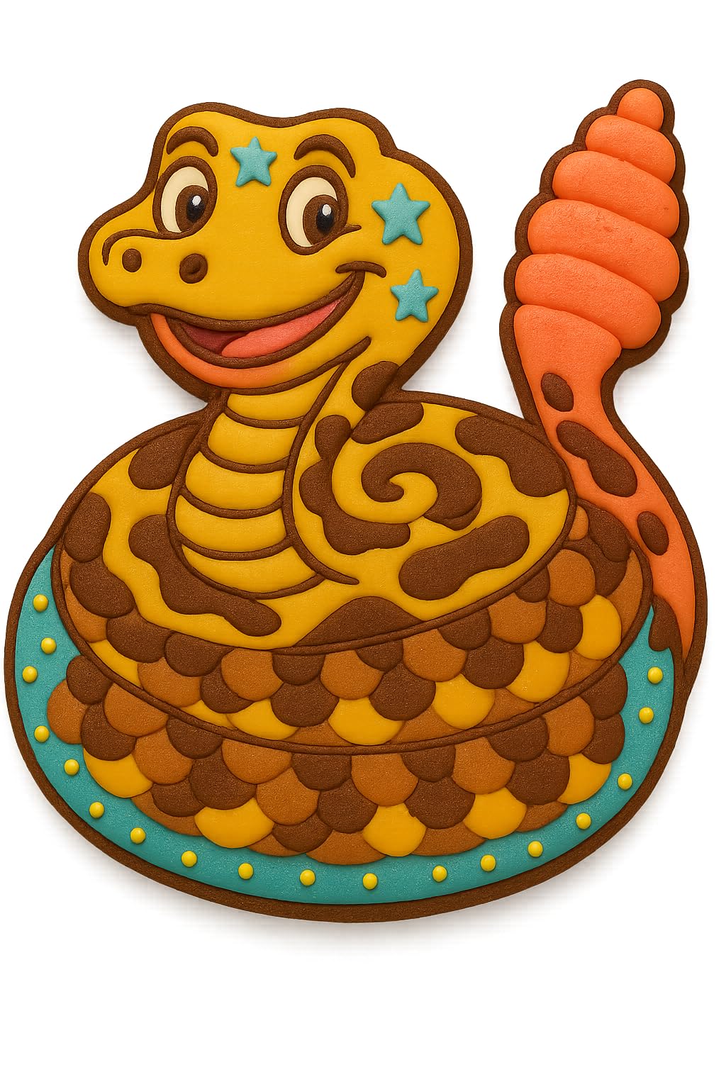 Mighty Gadget Coiled Rattlesnake Cookie Cutter - 4x3.74", Cute and Fun Animal Cookie Mold for Kids & Adults (Random Color)