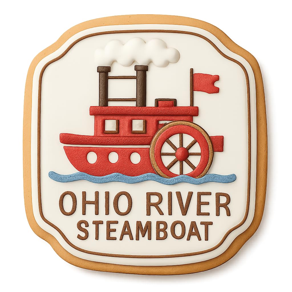 Ohio River Steamboat Cookie Cutter - 4x3.2" Premium Baking Design