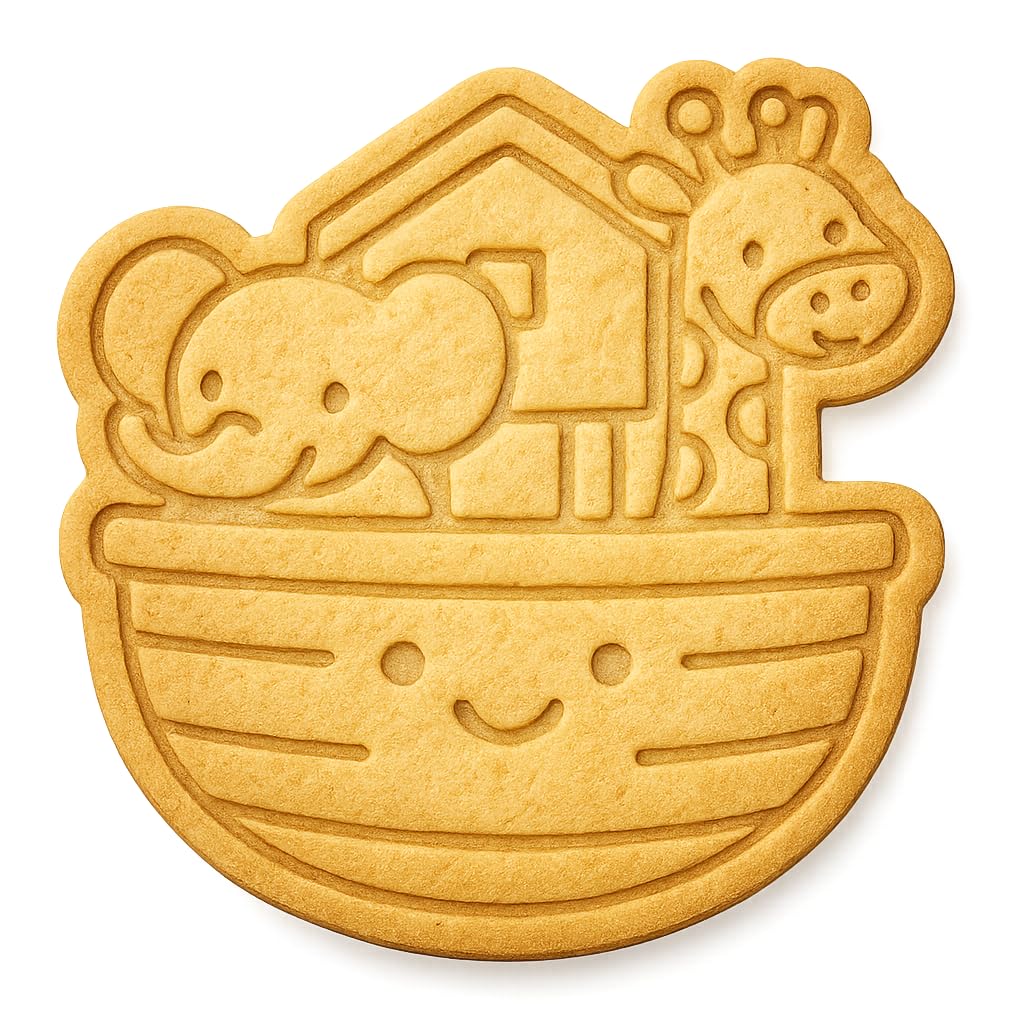 Kawaii Noah's Ark Animal Cookie Cutter Style 3 - 4x3.9" Fun Kids Baking Set