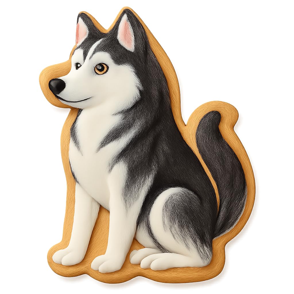 Majestic Husky Cookie Cutter - 4x2.8" Premium Kitchen Baking Design