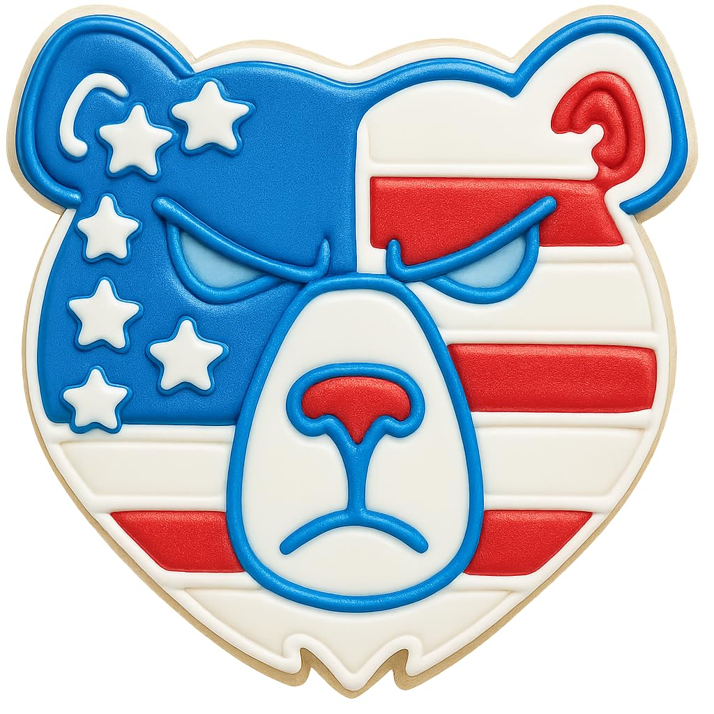 Angry Bear Cookie Cutter & Stamp 4x3.73" for Baking Fondant Clay Embosser Gifts