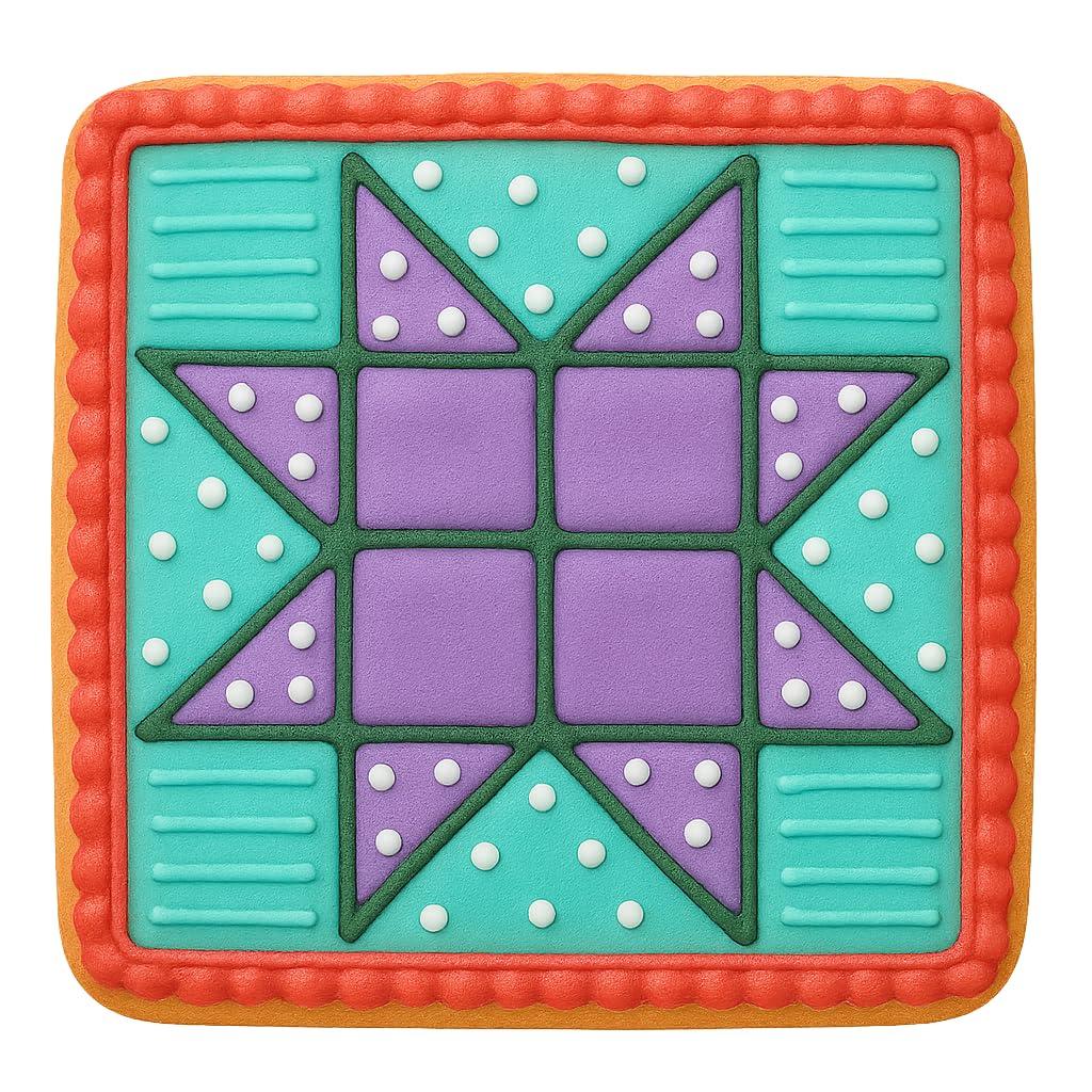 Geometric Quilt Block Cookie Cutter - 4x4" Premium Baking Tool