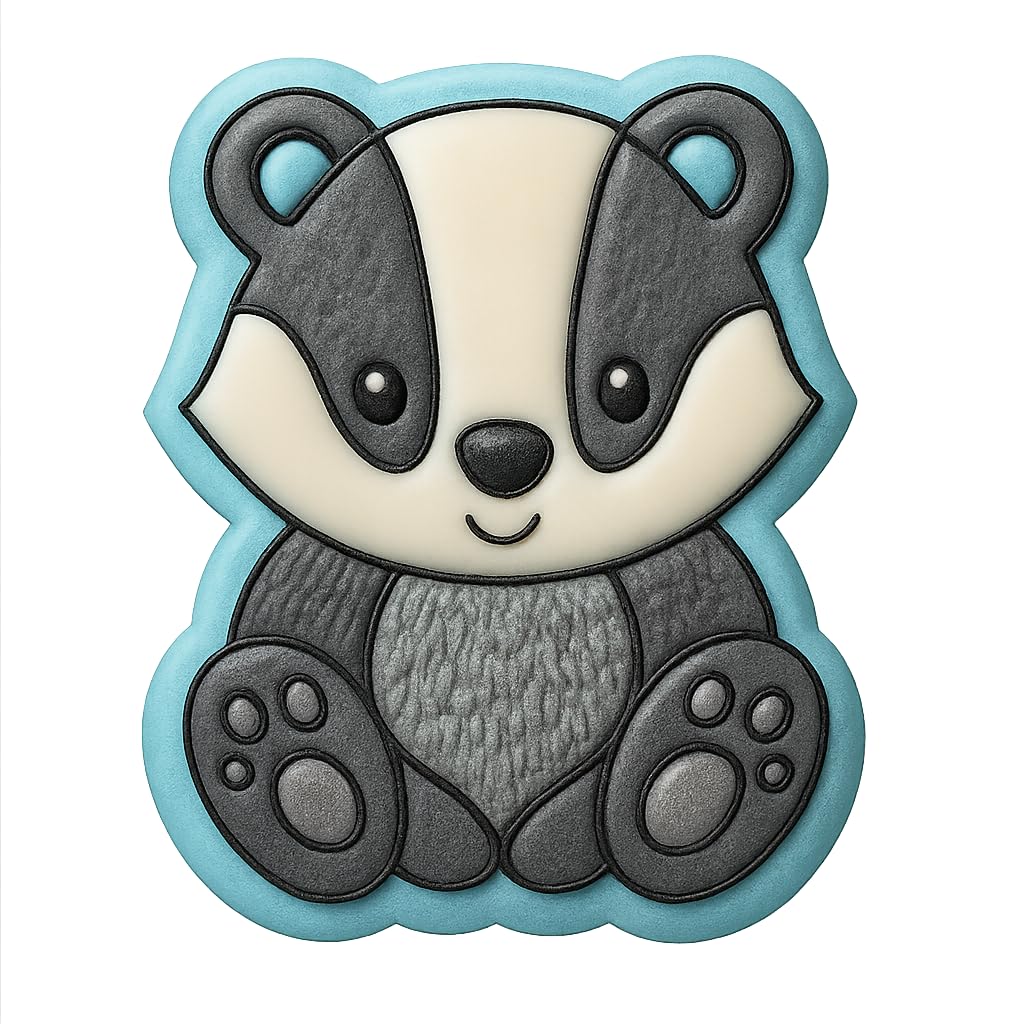 Cute Badger Cookie Cutter - 4x3" Fun Kids Baking Party Tool