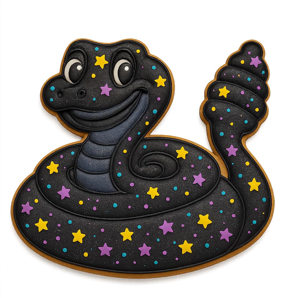 Mighty Gadget Coiled Rattlesnake Cookie Cutter - 4x3.74", Cute and Fun Animal Cookie Mold for Kids & Adults (Random Color)