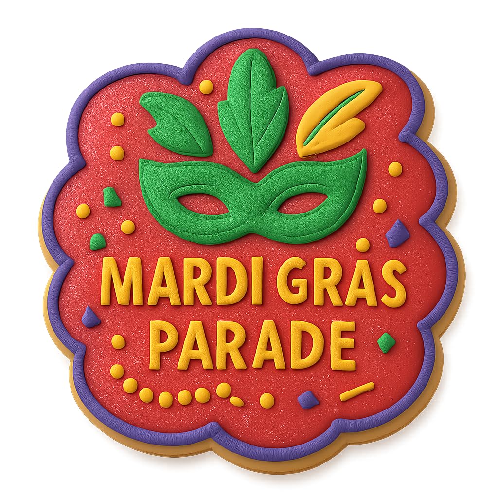 Mardi Gras Parade Mask Cookie Cutter - 4x4" Fun Party Baking Design Set