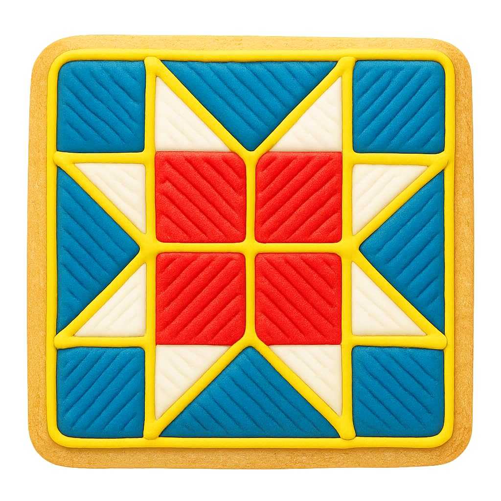 Geometric Quilt Block Cookie Cutter - 4x4" Premium Baking Tool