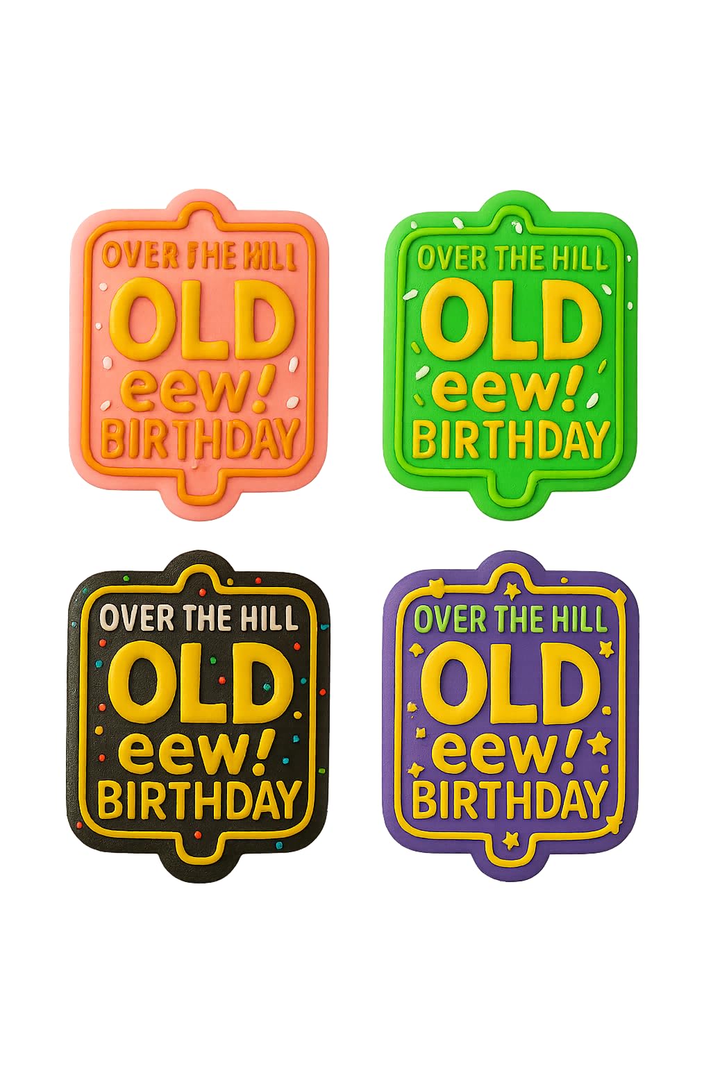 Mighty Gadget Over the Hill Novelty Cookie Cutter & Stamp - 4x3.2" Humorous Shape for Celebration Baking (Random Color)