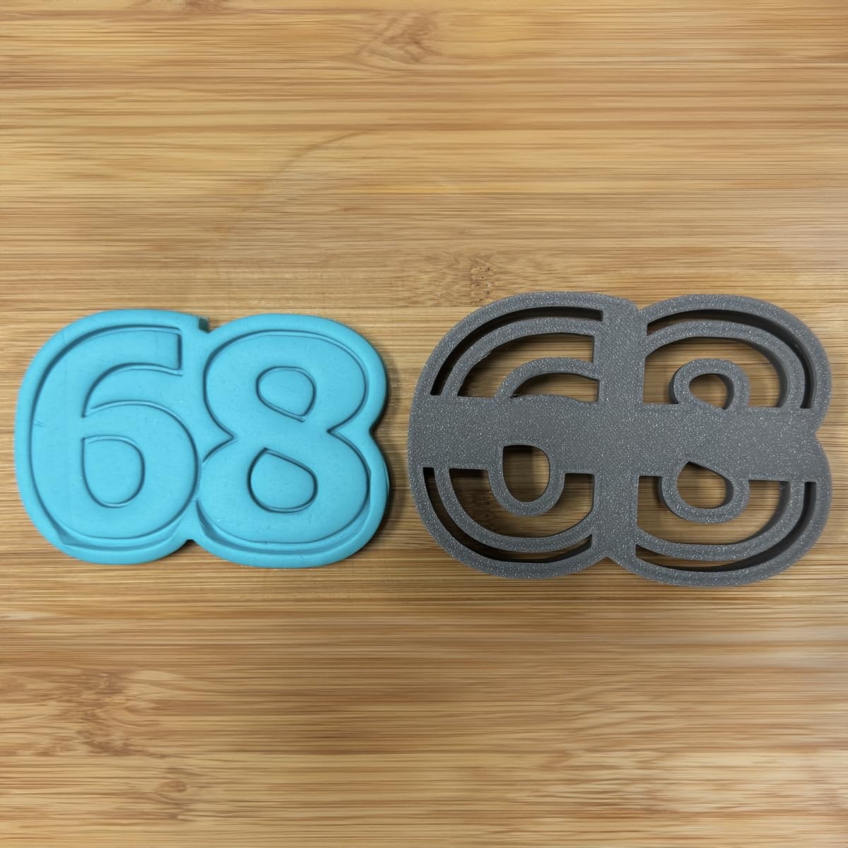 68 cookie cutter - Perfect for Milestone Celebrations (3x4.5") Made in the USA by Mighty Gadget