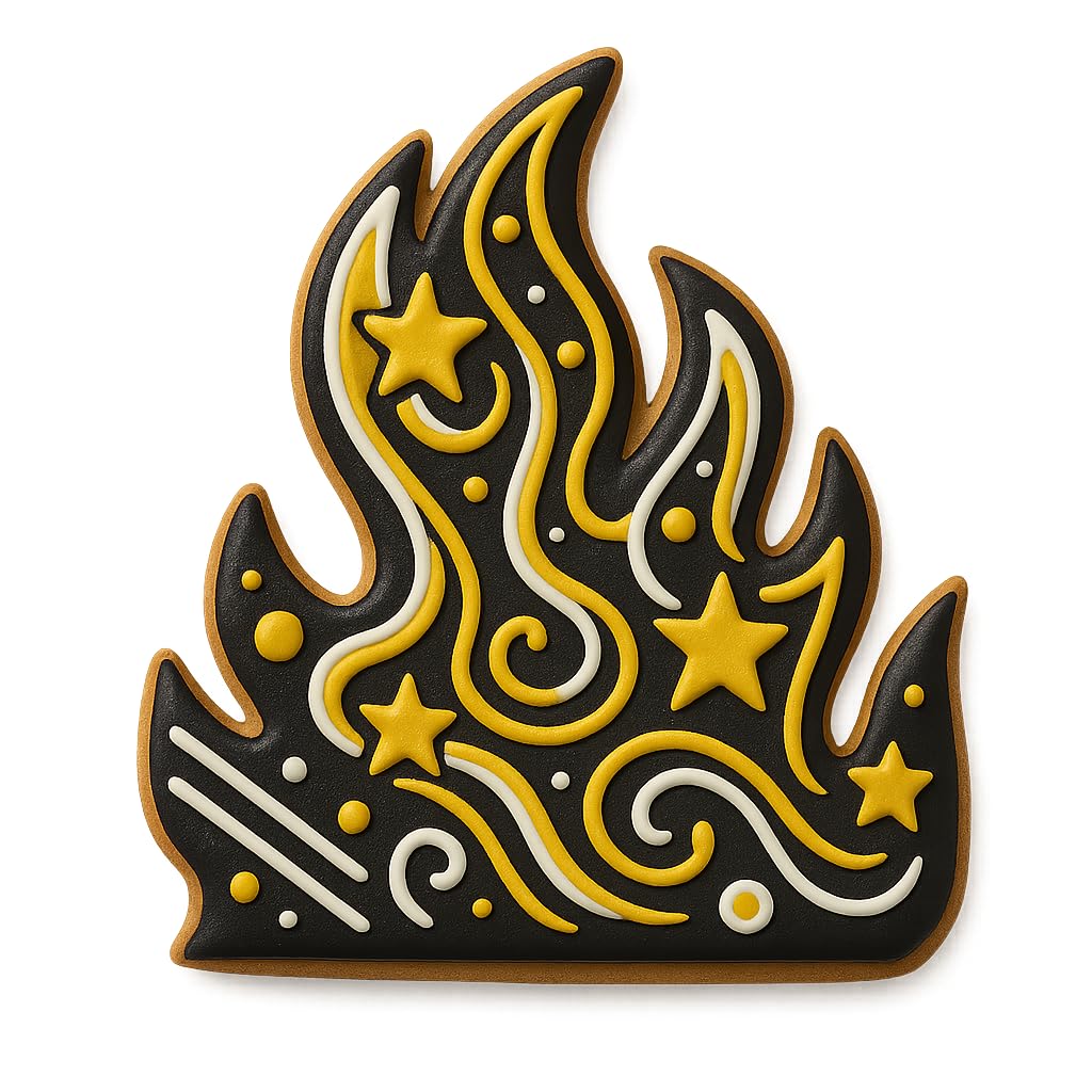 Blazing Fire Flame Cookie Cutter - 4x3.67 Inches, Fun Fire Shape for Baking and Decorating