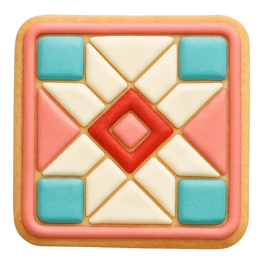 Crafty Quilt Block Cookie Cutter - 4x4" Premium Geometry Baking Tool