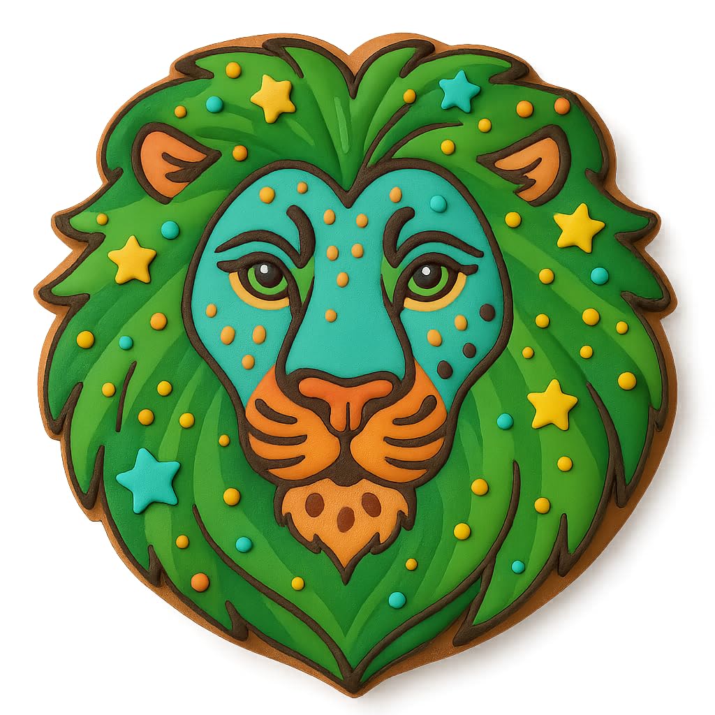 Mighty Gadget Detailed Lion Head Cookie Cutter Stamp - 4x3.49", African Safari Animal Cookie Mold for Bakers & Crafters (Random Color)