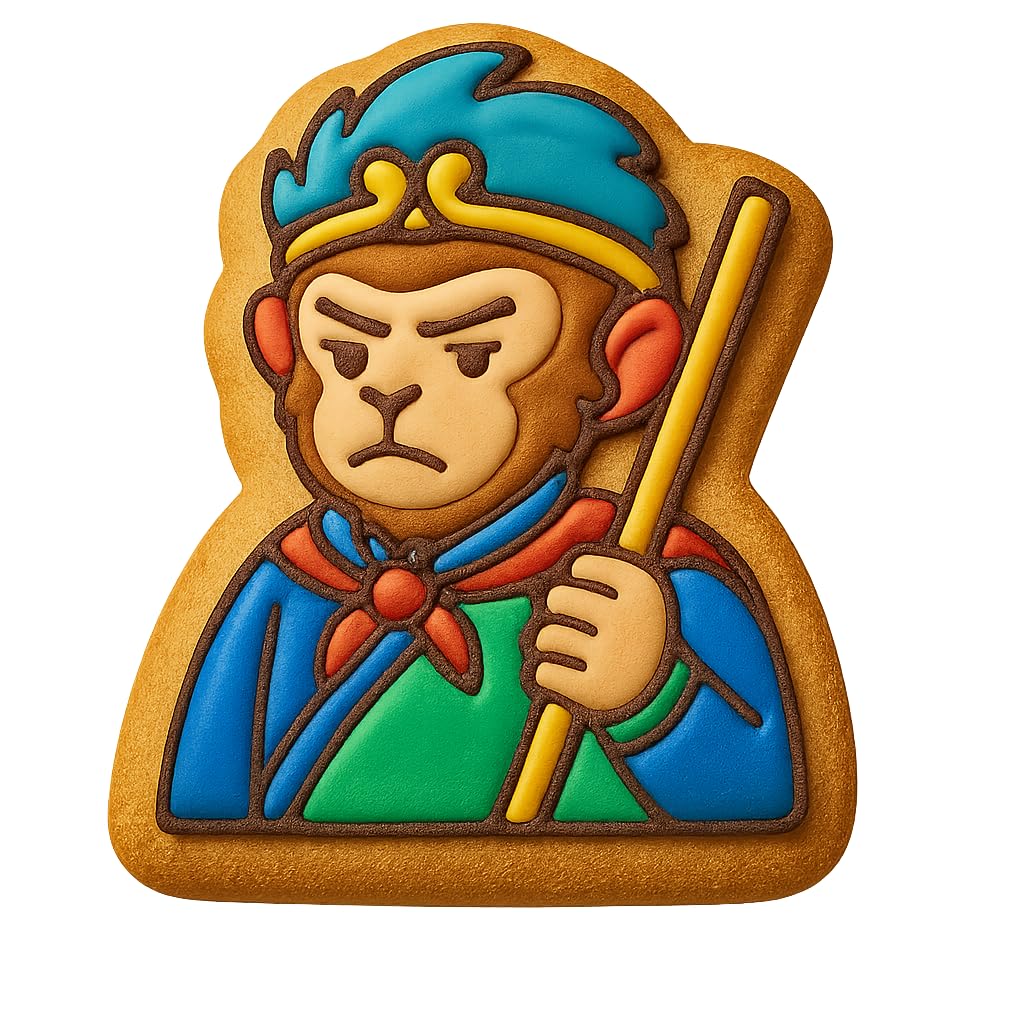 Sun Wukong Monkey King Cookie Cutter Style 2 - 4x3.2" Fun Creative Baking Tool