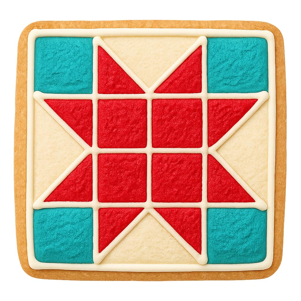 Geometric Quilt Block Cookie Cutter - 4x4" Premium Baking Tool