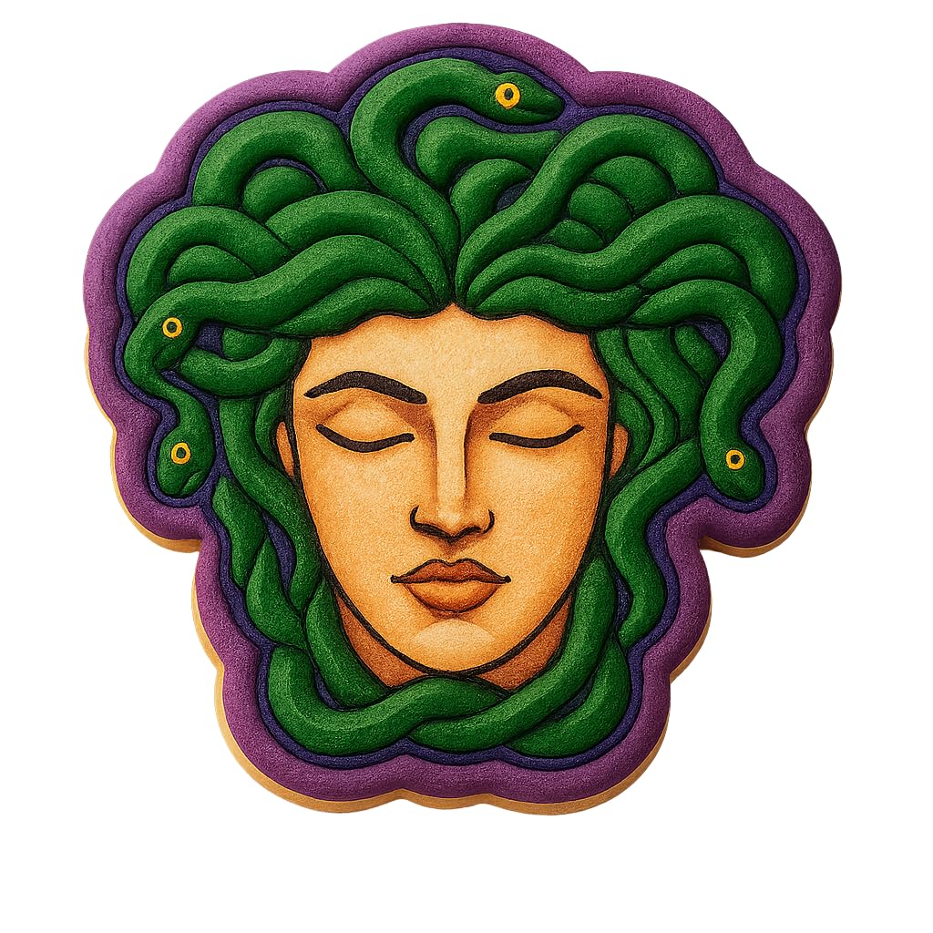 Medusa Mythology Head Cookie Cutter - 4x3.8" Premium Creative Design