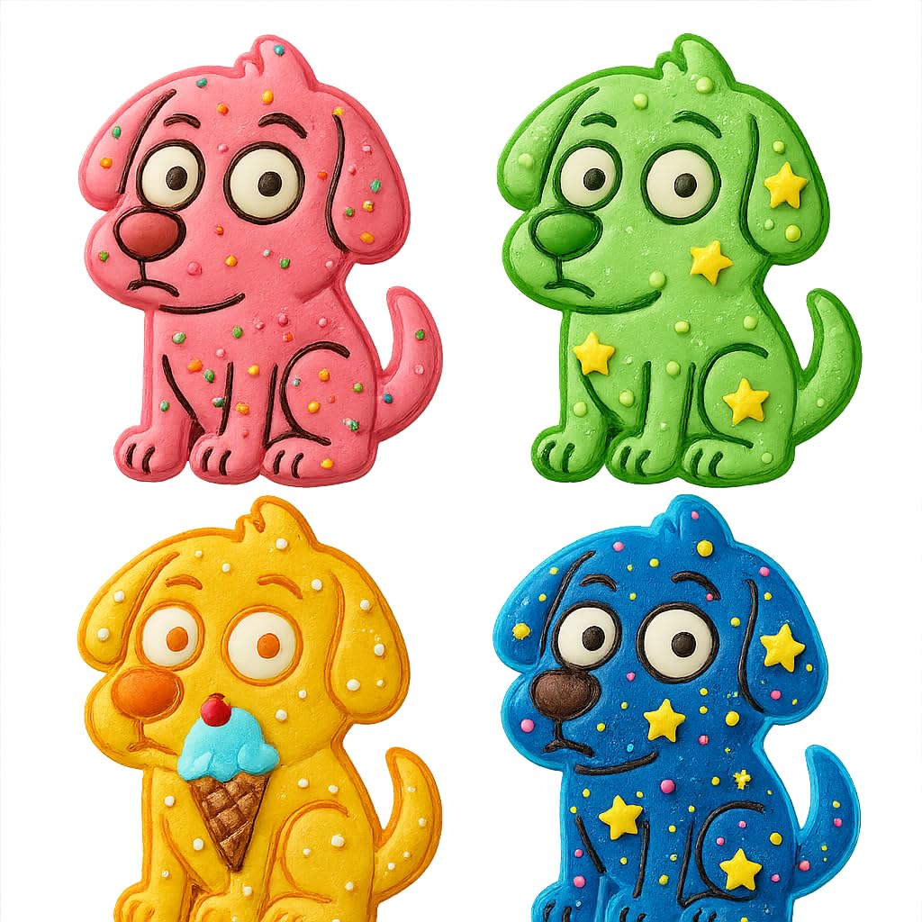 Mighty Gadget Playful Meme Dog Cookie Cutter & Stamp - 4x3.2" Perfect for Kids Baking & Pet-Themed Parties (Random Color)