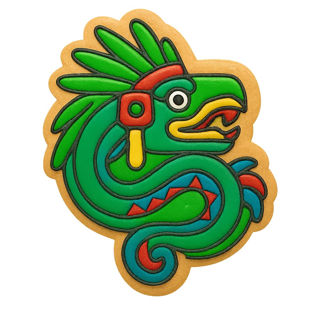 Kukulkan Aztec Serpent Cookie Cutter - 4x3.25" Creative Baking Set