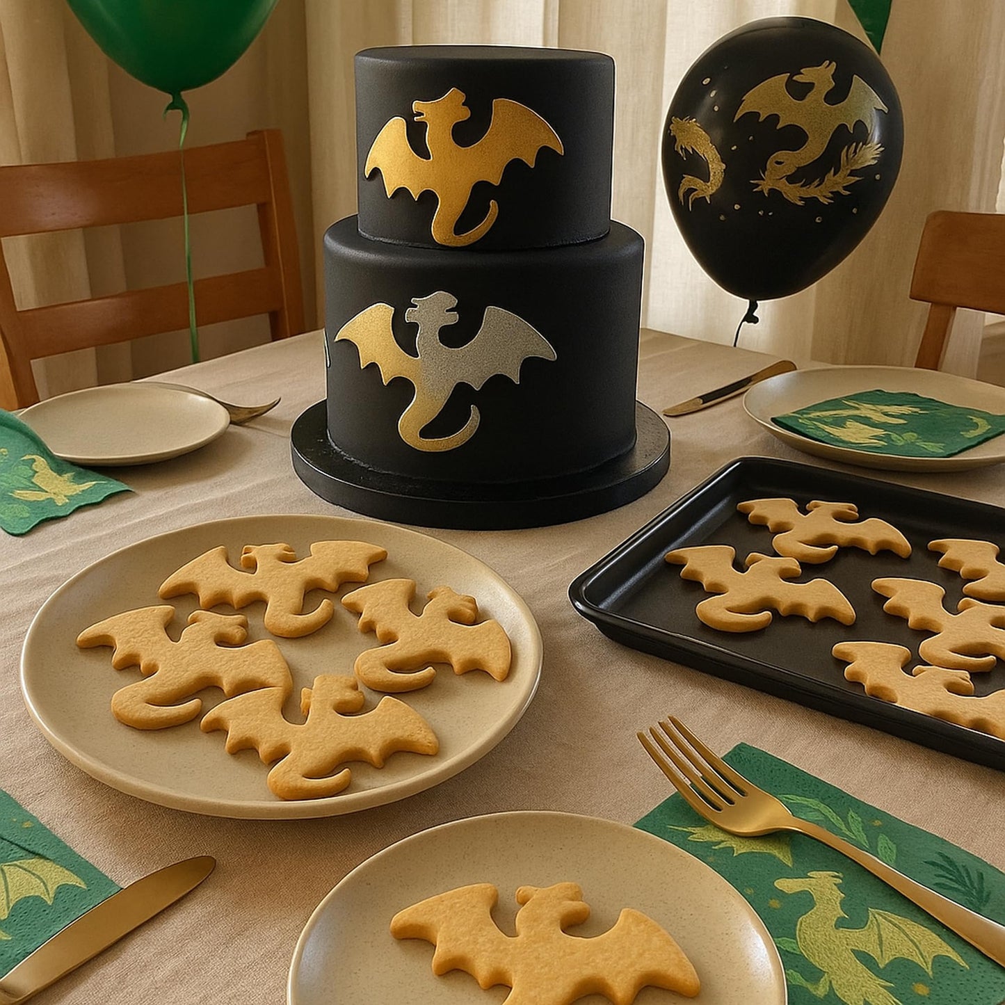 Flying Dragon Cookie Cutter - Perfect for Fantasy Enthusiasts and Bakers - 3" to 8" - Made in the USA by Mighty Gadget