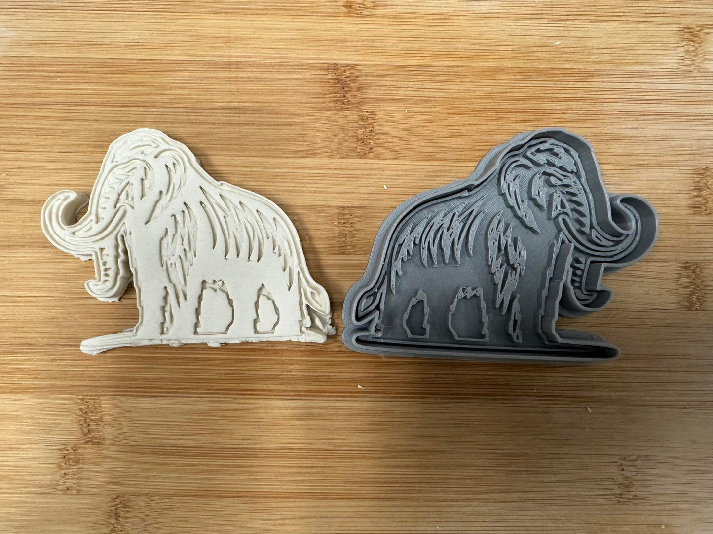 Mammoth Cookie Cutter & Stamp 3x4" for Baking Fondant Clay Embosser Gifts