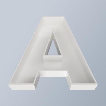 8" Hard Plastic Reusable Plastic Letter Food Trays, Letter Charcuterie Board Box for all Party Decoration (White Coloe)