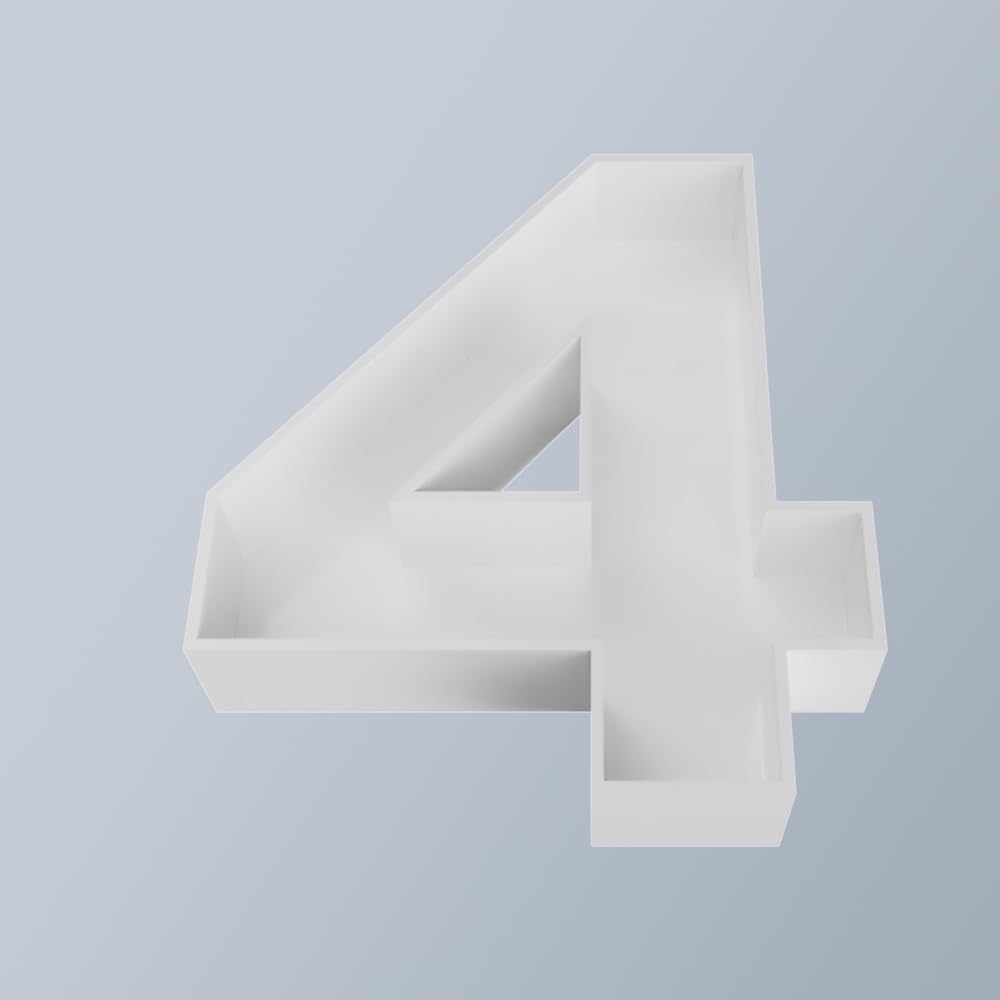 8" Hard Plastic Reusable Plastic Letter Food Trays, Letter Charcuterie Board Box for all Party Decoration (White Coloe)