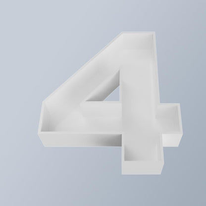 8" Hard Plastic Reusable Plastic Letter Food Trays, Letter Charcuterie Board Box for all Party Decoration (White Coloe)