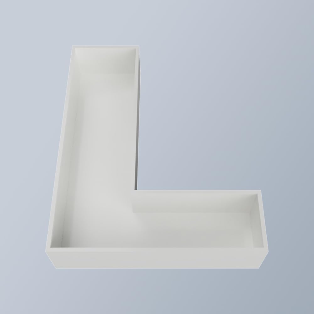 8" Hard Plastic Reusable Plastic Letter Food Trays, Letter Charcuterie Board Box for all Party Decoration (White Coloe)