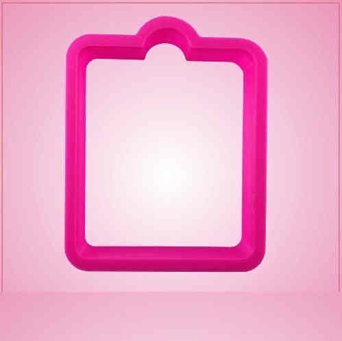 Pink Clip Board Cookie Cutter