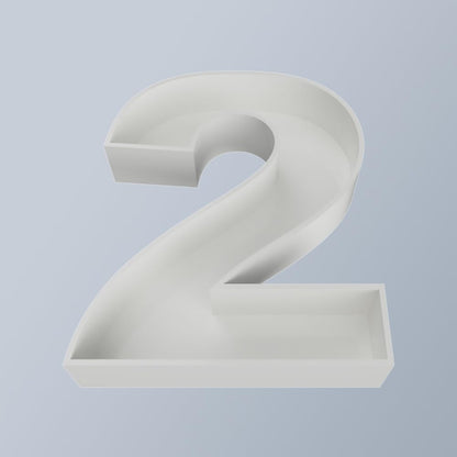 8" Hard Plastic Reusable Plastic Letter Food Trays, Letter Charcuterie Board Box for all Party Decoration (White Coloe)