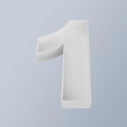 8" Hard Plastic Reusable Plastic Letter Food Trays, Letter Charcuterie Board Box for all Party Decoration (White Coloe)