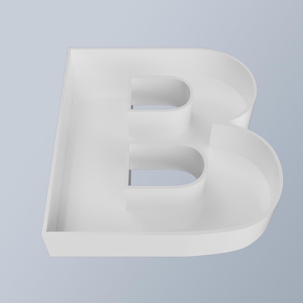 8" Hard Plastic Reusable Plastic Letter Food Trays, Letter Charcuterie Board Box for all Party Decoration (White Coloe)
